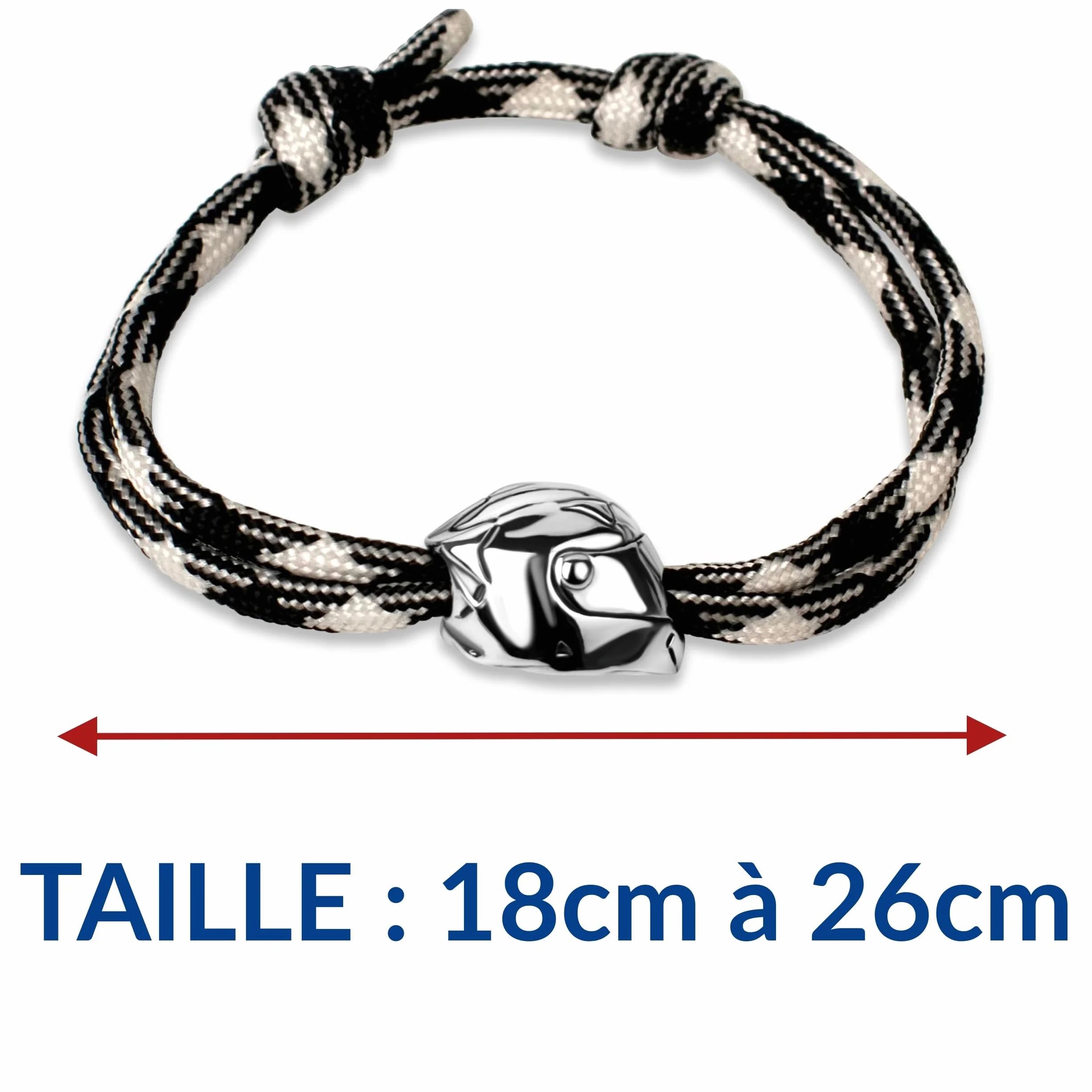 Bracciale da motociclista regolabile in acciaio inossidabile gioiello casco uomo donna idea regalo accessorio polso