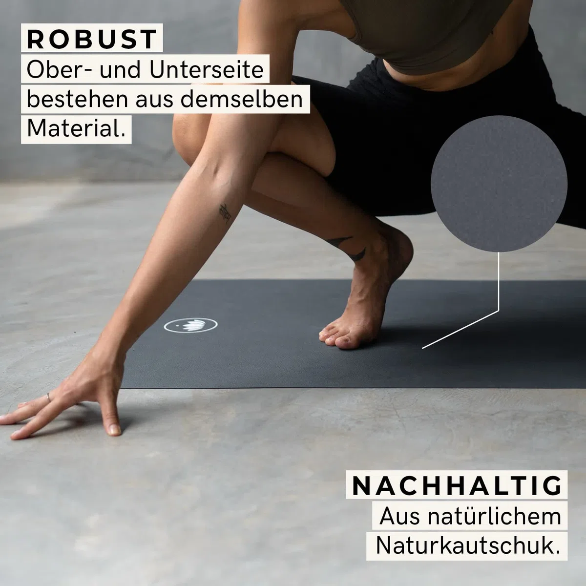 LOTUSCRAFTS Tappetino yoga da viaggio, modello Arise Travel, sottile e pieghevole, prodotto in Spagna in gomma naturale, tappetino yoga portatile, ideale per i viaggi