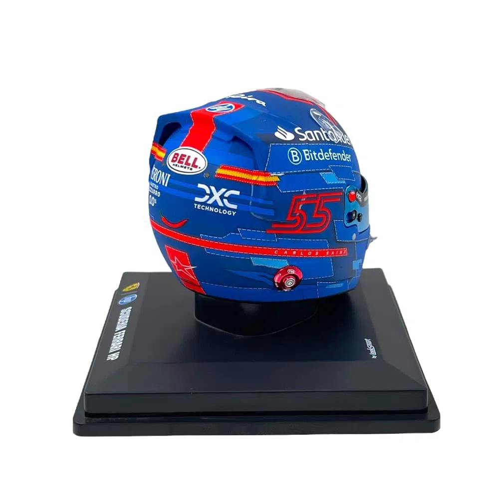 BELL HELMET CASCO HELMET F1 CARLOS SAINZ TEAM FERRARI HP N 55 MIAMI GP 2024 BLUE RED
