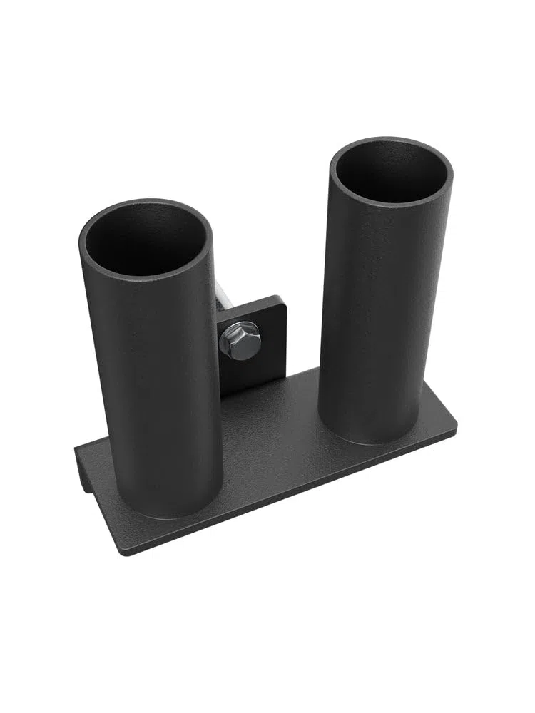 ATLETICA R8 Double Bar Holder | Compatto e salvaspazio | Per la conservazione verticale di due aste da 50 mm all'interno o all'esterno sul rack R8 | verniciato a polvere
