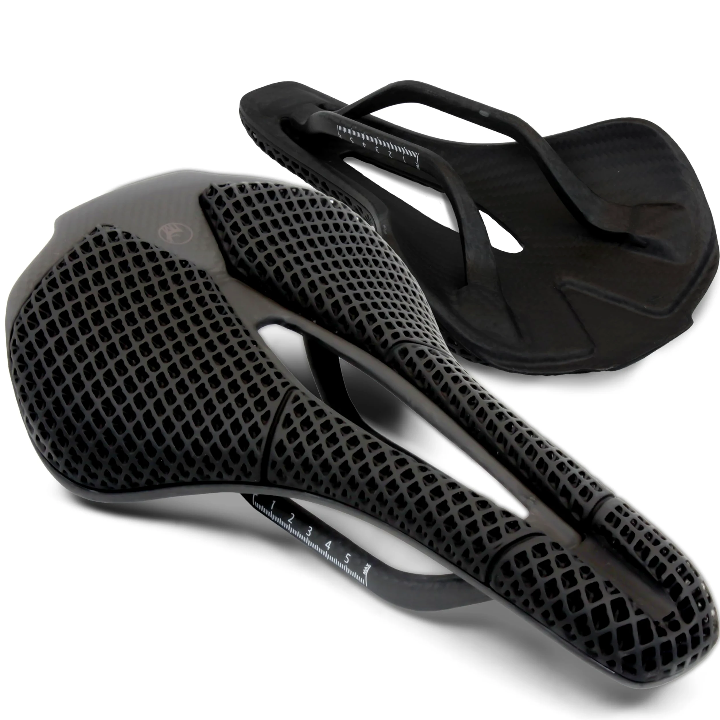 IMPALAPRO Sella in Carbonio Stampata 3D Ultraleggera 250x140mm — Sella 3D Carbonio T800 Alta Rigidità — Sella Bici Ergonomica Traspirante