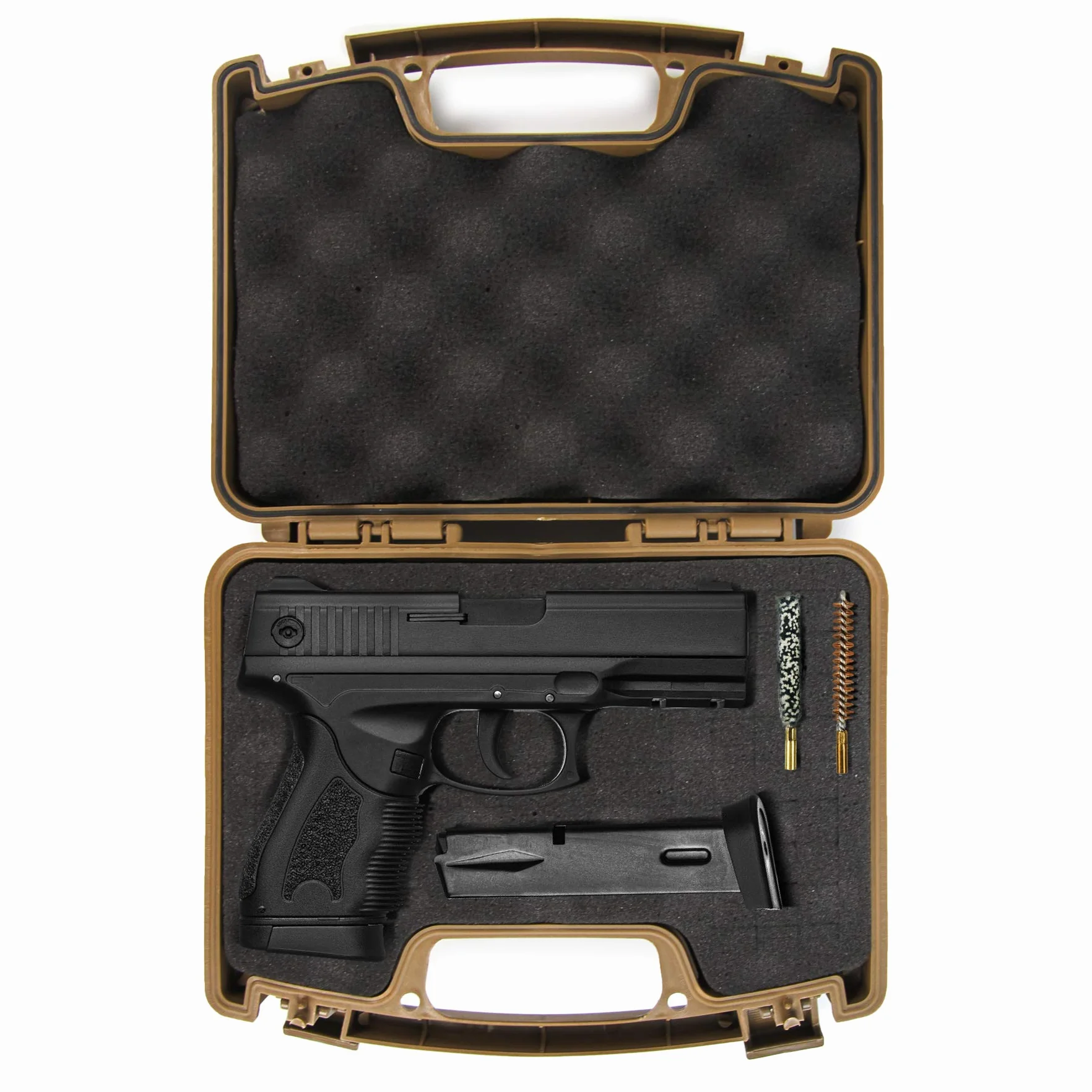 Custodia rigida tattica per pistola in ABS marrone chiaro