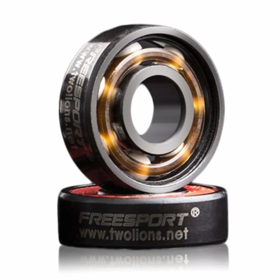 Cuscinetti di Pattino in Ceramica 608 RS Abec 9 Longboard Skateboard Bearings 8mm x 22mm x 7mm Nero