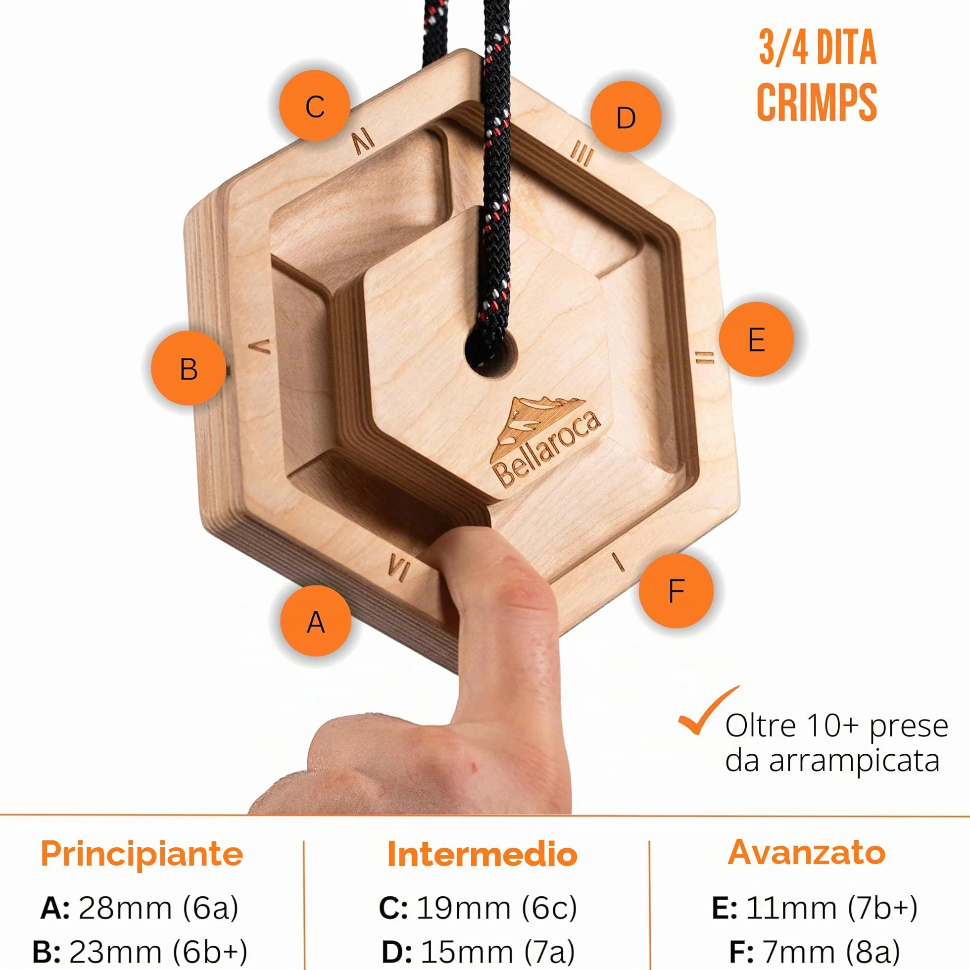 Bellaroca Hangboard Arrampicata Portatile