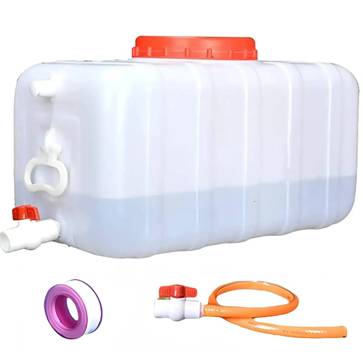 Tanica Acqua con Rubinetto Serbatoio d'Acqua da 100 galloni Grande Contenitore d'Acqua in plastica con Rubinetto per Viaggi, Escursioni, Camper, emergenze(Size:50L)