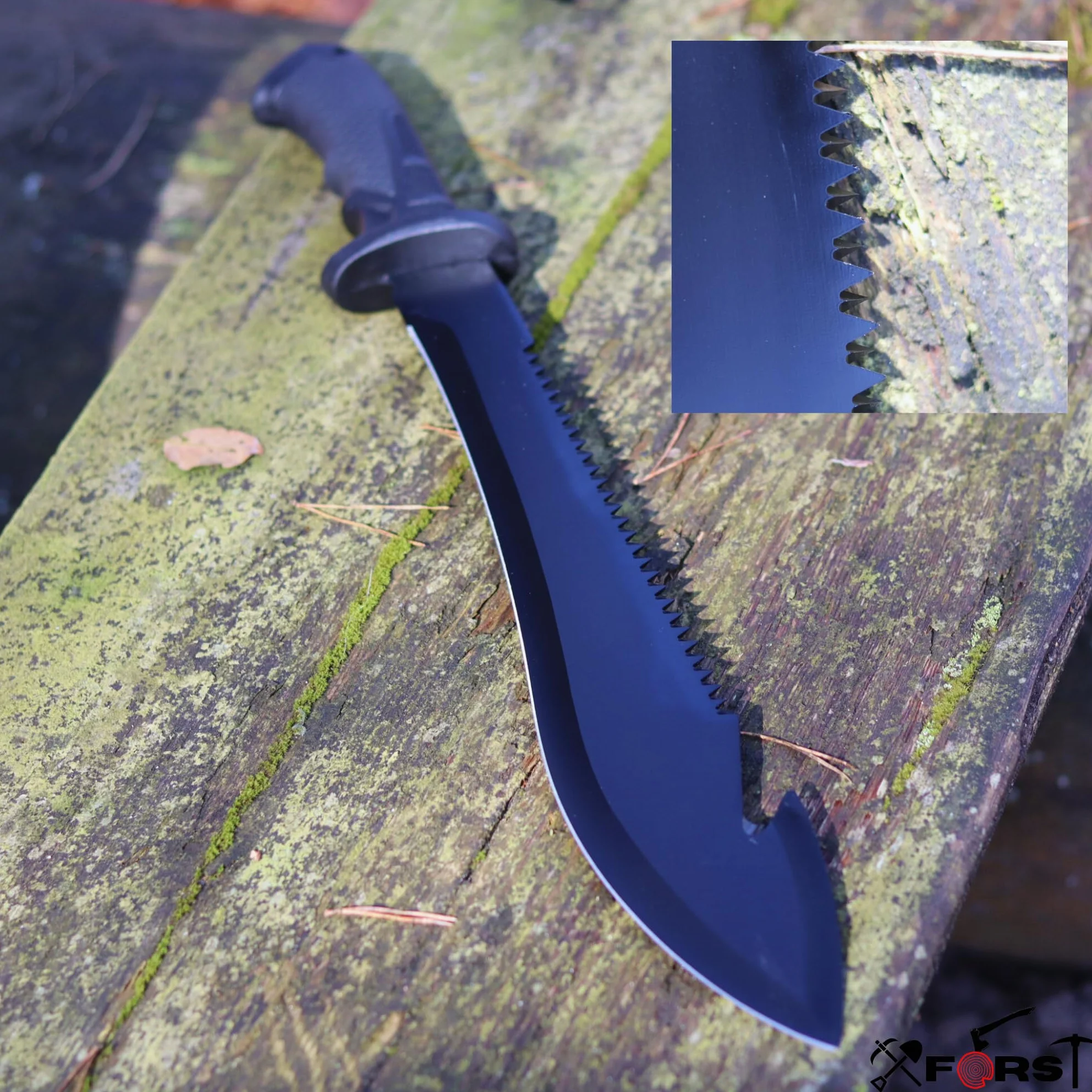 Xforst Coltello da caccia da esterno manico TPE fodero Oxford