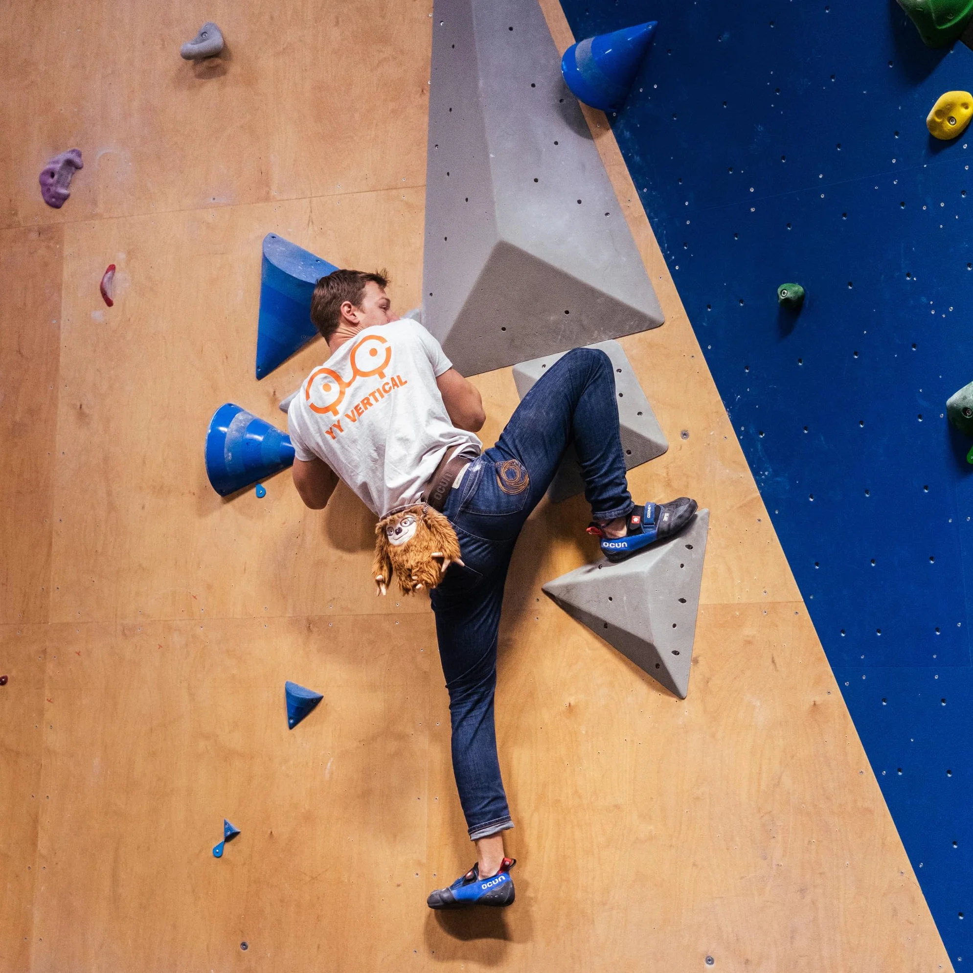 YY Vertical Borsa per gesso da arrampicata con bradipo per adulti e bambini bouldering