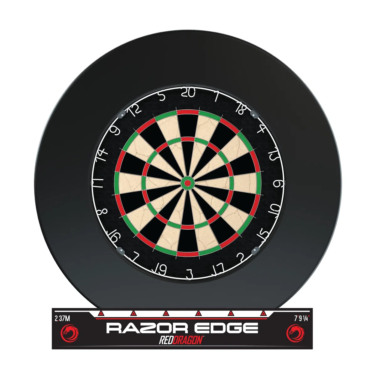 RED DRAGON Ultimate Dart & Surround Ring Set - Bersaglio con Punta in Acciaio - Include Bersaglio con setole, Protezione per Parete del tabellone con Linea oche