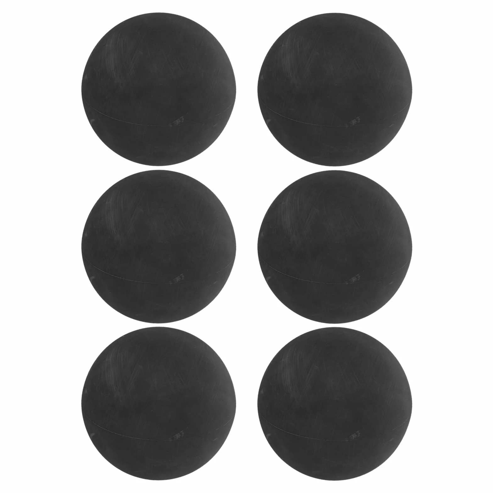 UKCOCO 6 Palline da Racquetball in Gomma Elastica Nere per Allenamento Squash e Giochi di Rimbalzo