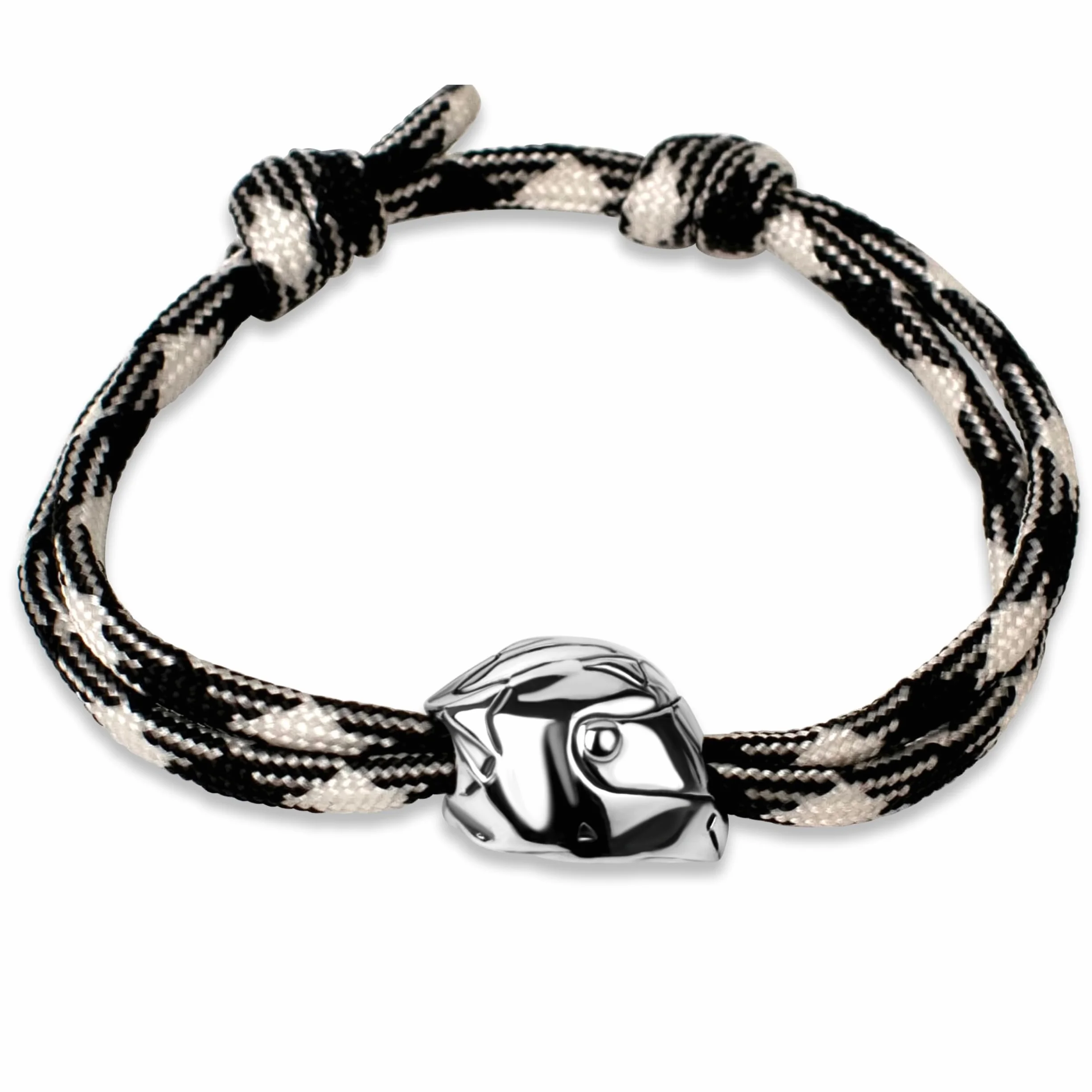 Bracciale da motociclista regolabile in acciaio inossidabile gioiello casco uomo donna idea regalo accessorio polso