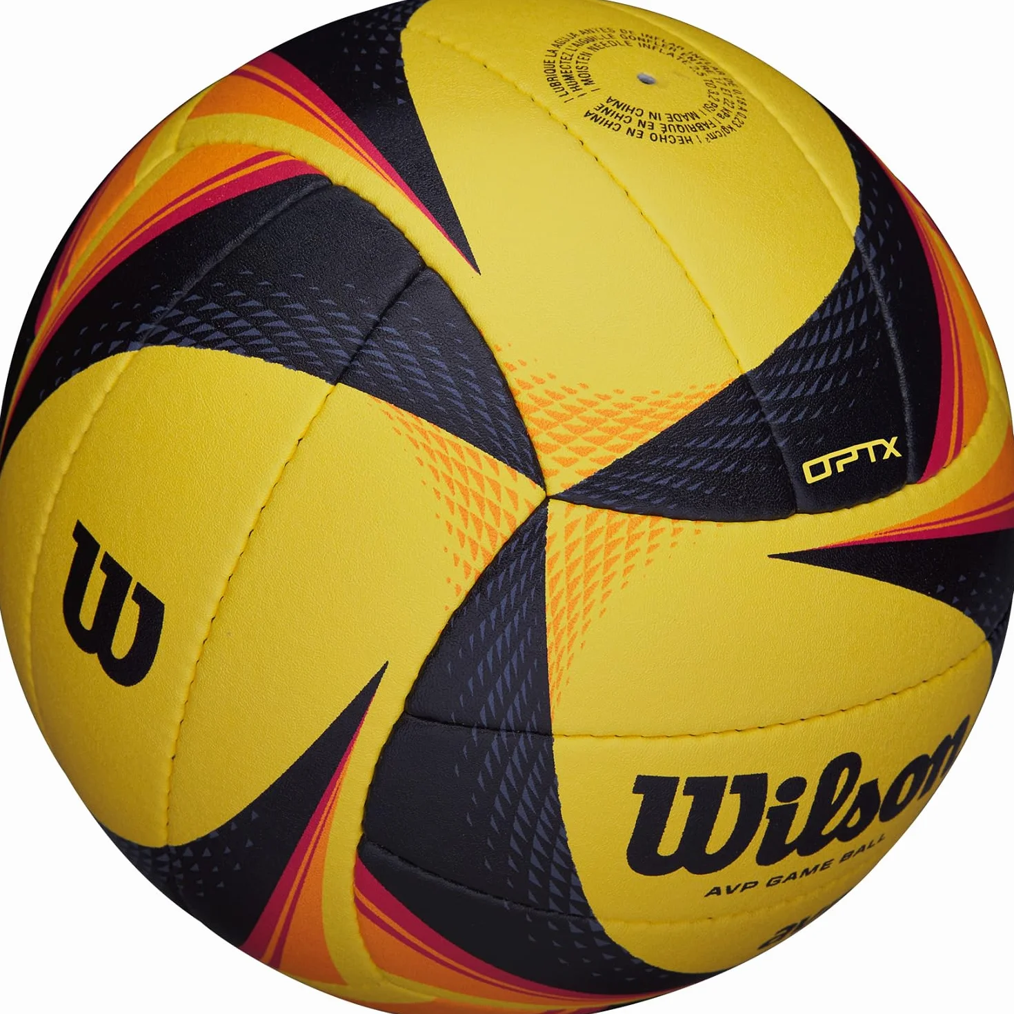 Wilson OPTX AVP Game Ball, WTH00020XB Pallone da Pallavolo, Beach Volley, Dimensioni Ufficiali, Giallo/Nero
