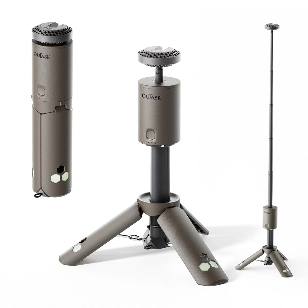 Outask Lanterna da campeggio ricaricabile, portatile, magnetica, con batteria da 12000 mAh, torcia telescopica impermeabile IPX6/IPX7, lampada da campeggio per emergenza, campeggio, escursionismo