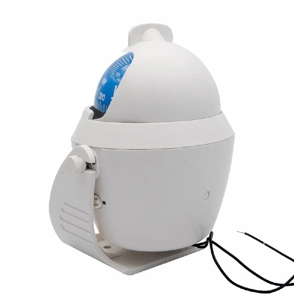 Baceyong Bussola, navigatore marittimo, antipolvere, impermeabile, LED, alta precisione, multiuso, bianco