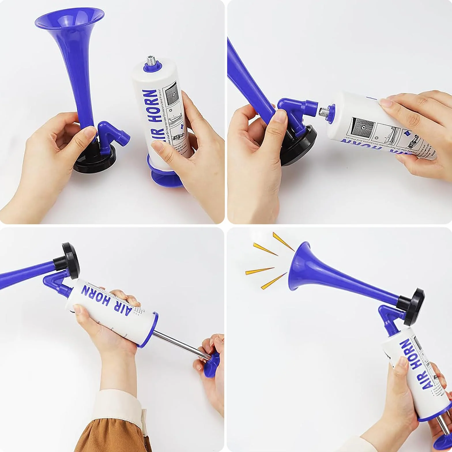 Air Horn Fanfare Horn Metal Compressed Air Tromba 2 Pezzi