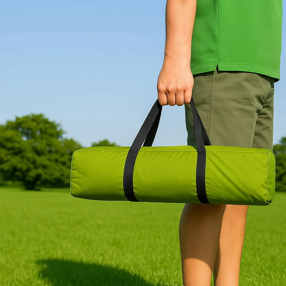 BERGER | Tenda Sole Spiaggia Portatile 2x3 Metri - Telo Ombra Protezione UV UPF 50+, Impermeabile per Mare, Picnic, Pesca e Campeggio, Tendalino da Spiaggia con Corde e Pali - Tarp Verde