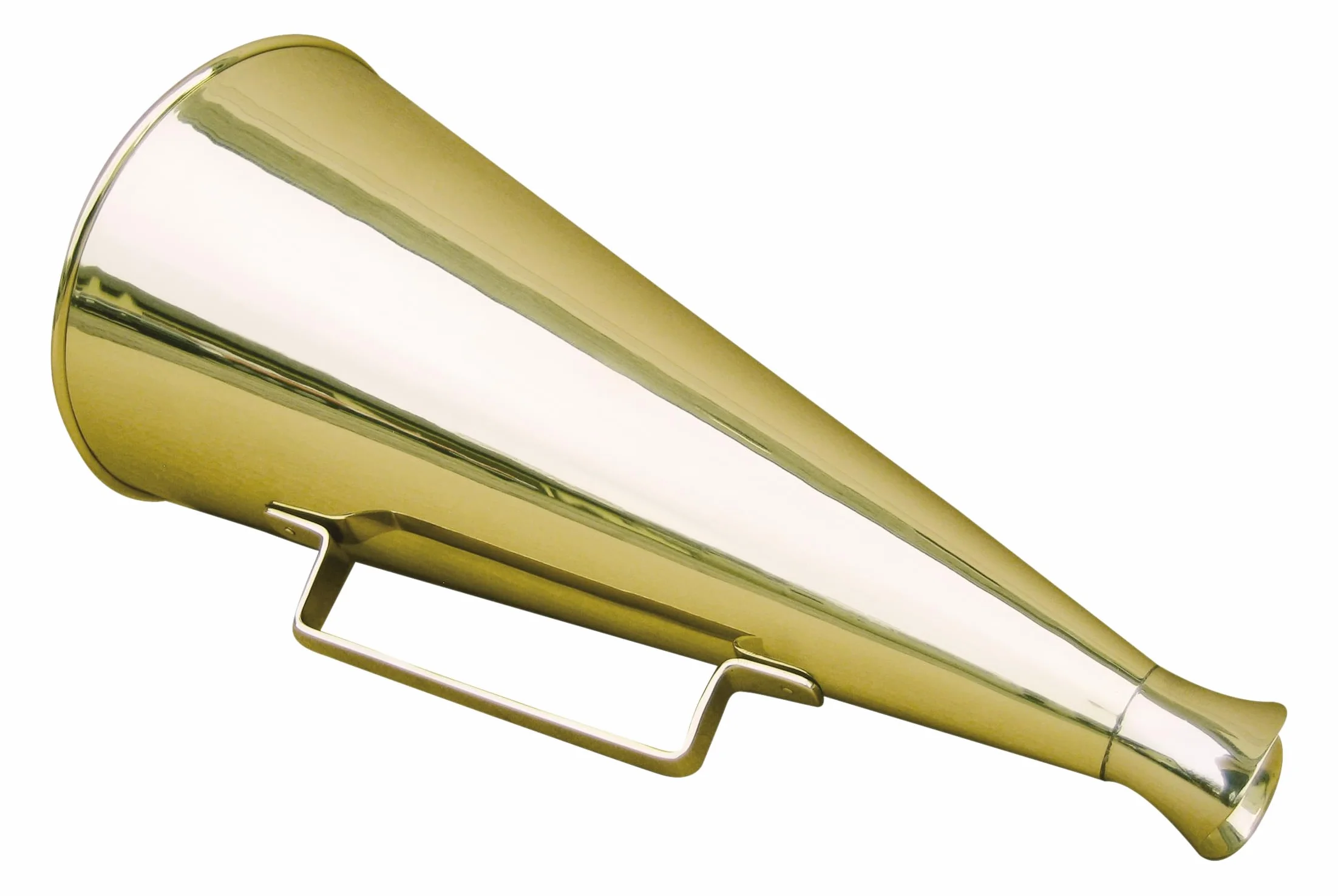 Megafono in Ottone, Lunghezza: 34 cm, Diametro: 4/15 cm