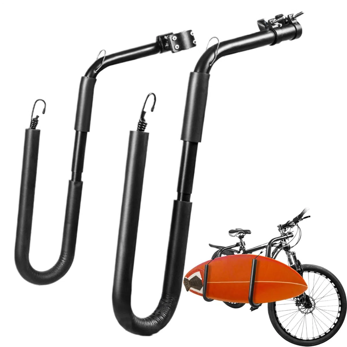Surfboard Board Bike Rack - Porta del supporto per biciclette di navigazione, porta bici pieghevole interno | Facile installazione e rimozione di scaffali di surf di guida sicuri sia per le tavole da