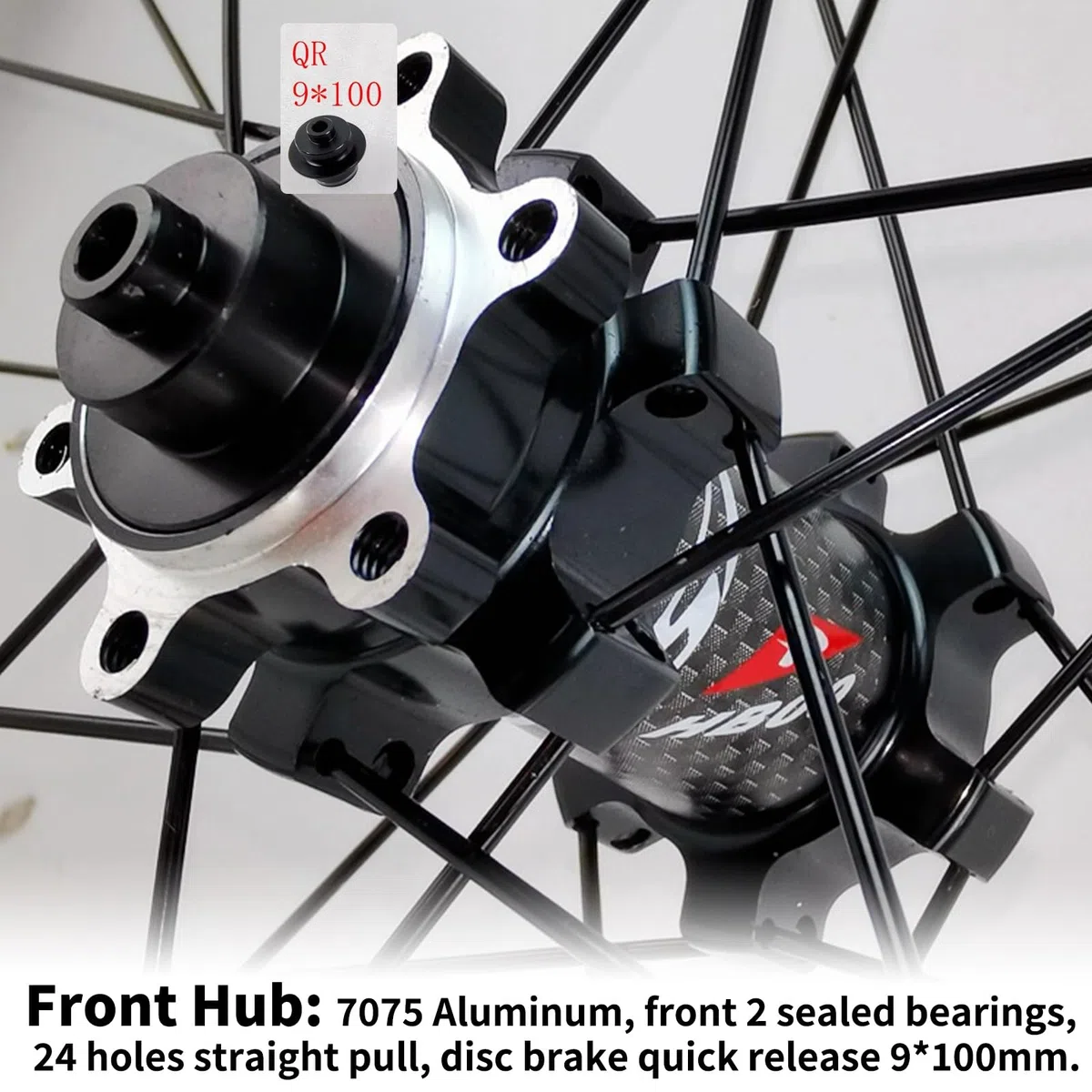 Set di Ruote per Bici da Corsa 700C Cerchi in Fibra di Carbonio Altezza 38/50mm Sgancio Rapido Freno A Disco Mozzo 24H Straight Pull per Cassetta 7-12 velocità(50MM)