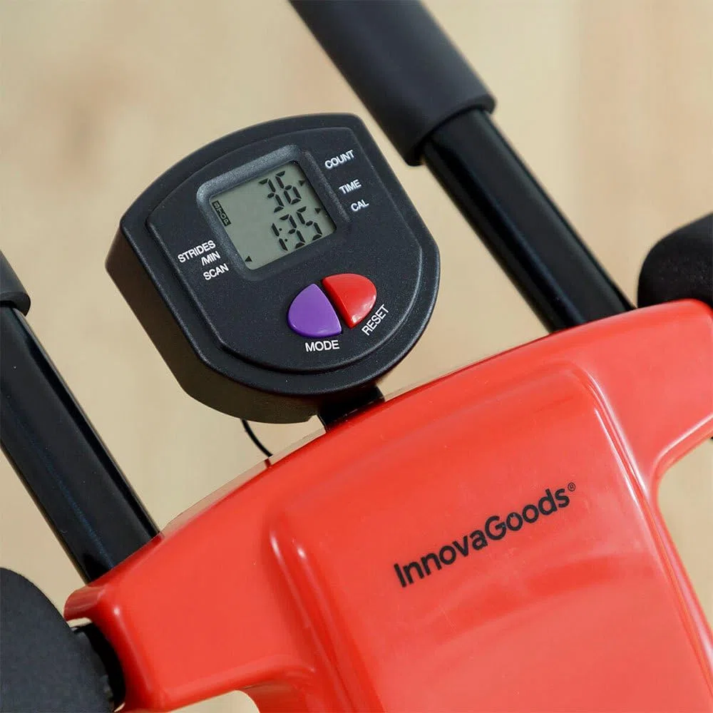 InnovaGoods - Macchina Addominali Pieghevole Multifunzione, Esercizi Vari per Tonificare Corpo, Schermo LCD, Facile Conservazione, Nero, Polipropilene Eva Ferro