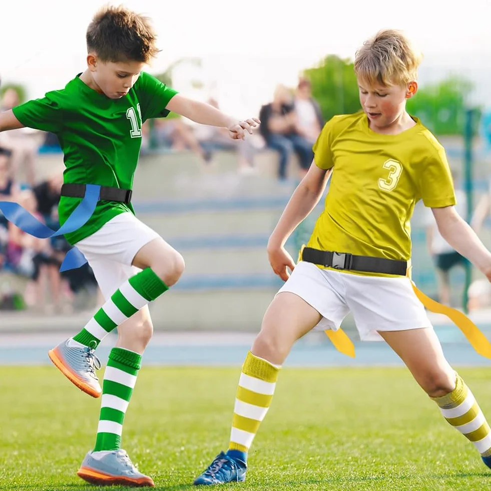 Set di Cinture per Flag Football 14 Giocatori Regolabile per Allenamento