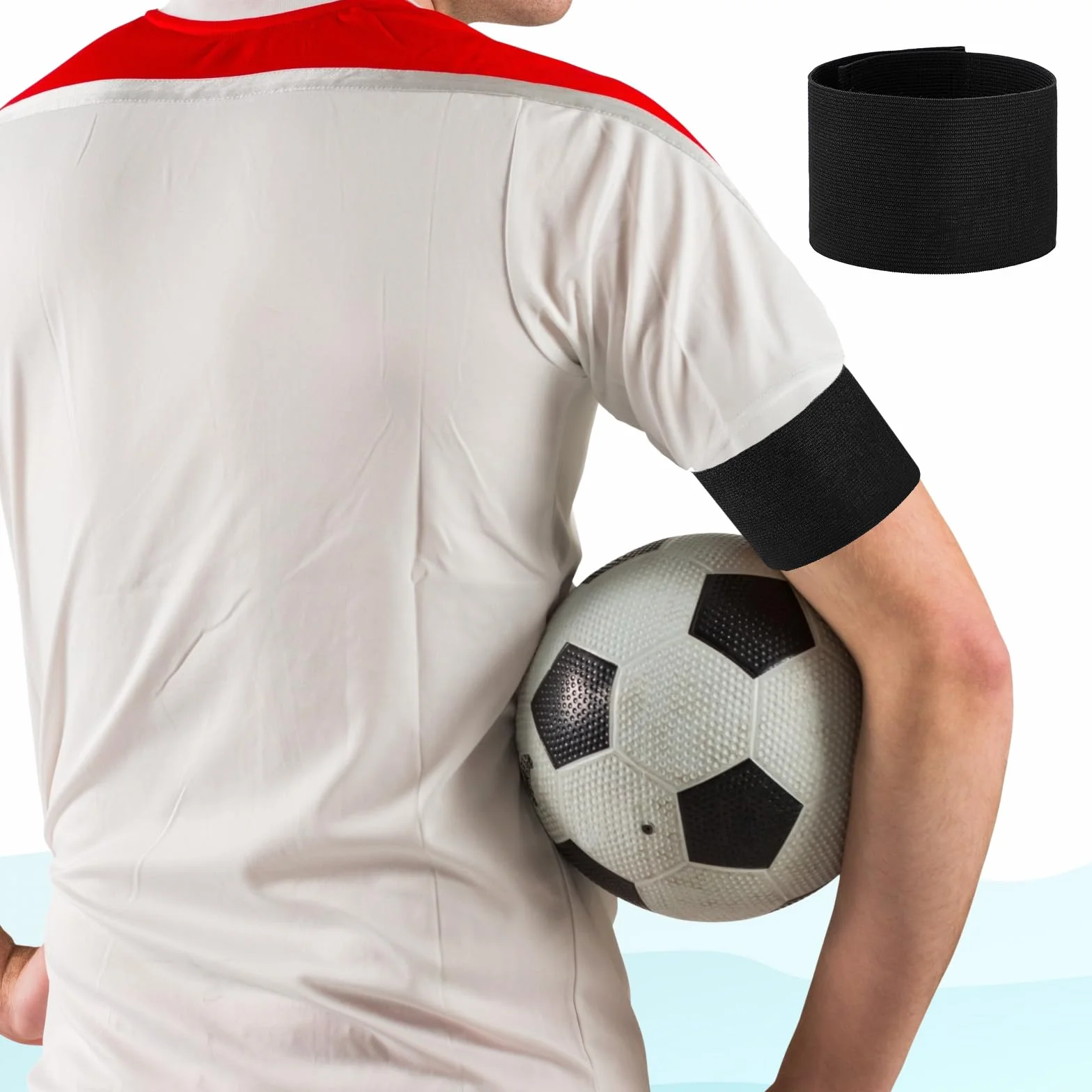 Bracciali a lutto neri fascia elastica per funerale calcio pallacanestro sport