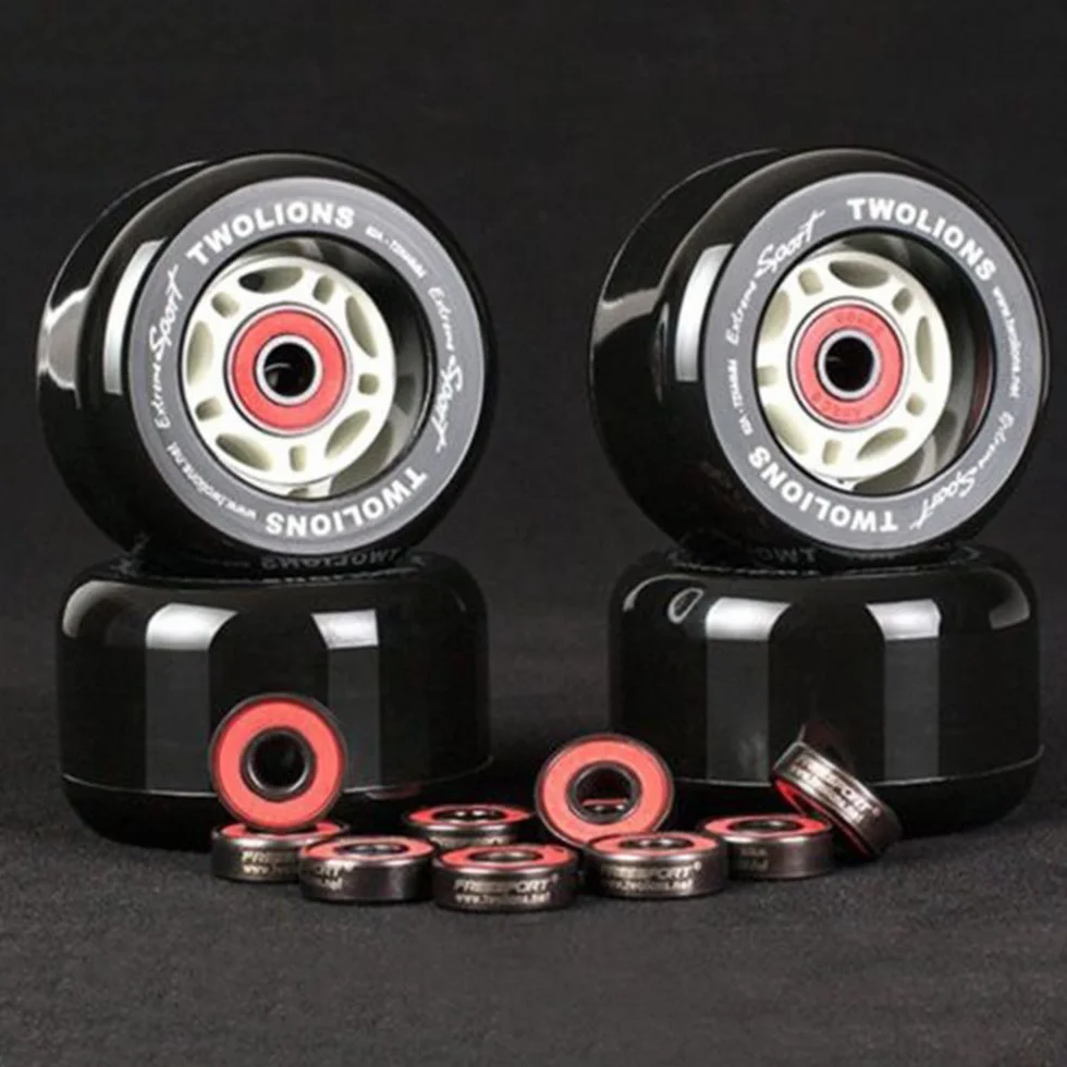 Cuscinetti di Pattino in Ceramica 608 RS Abec 9 Longboard Skateboard Bearings 8mm x 22mm x 7mm Nero
