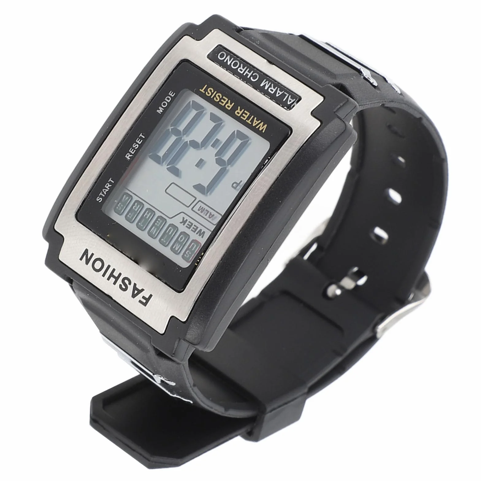 Orologio Sportivo Digitale Impermeabile Nuoto Cronografo Rettangolare Multifunzionale Grande Schermo