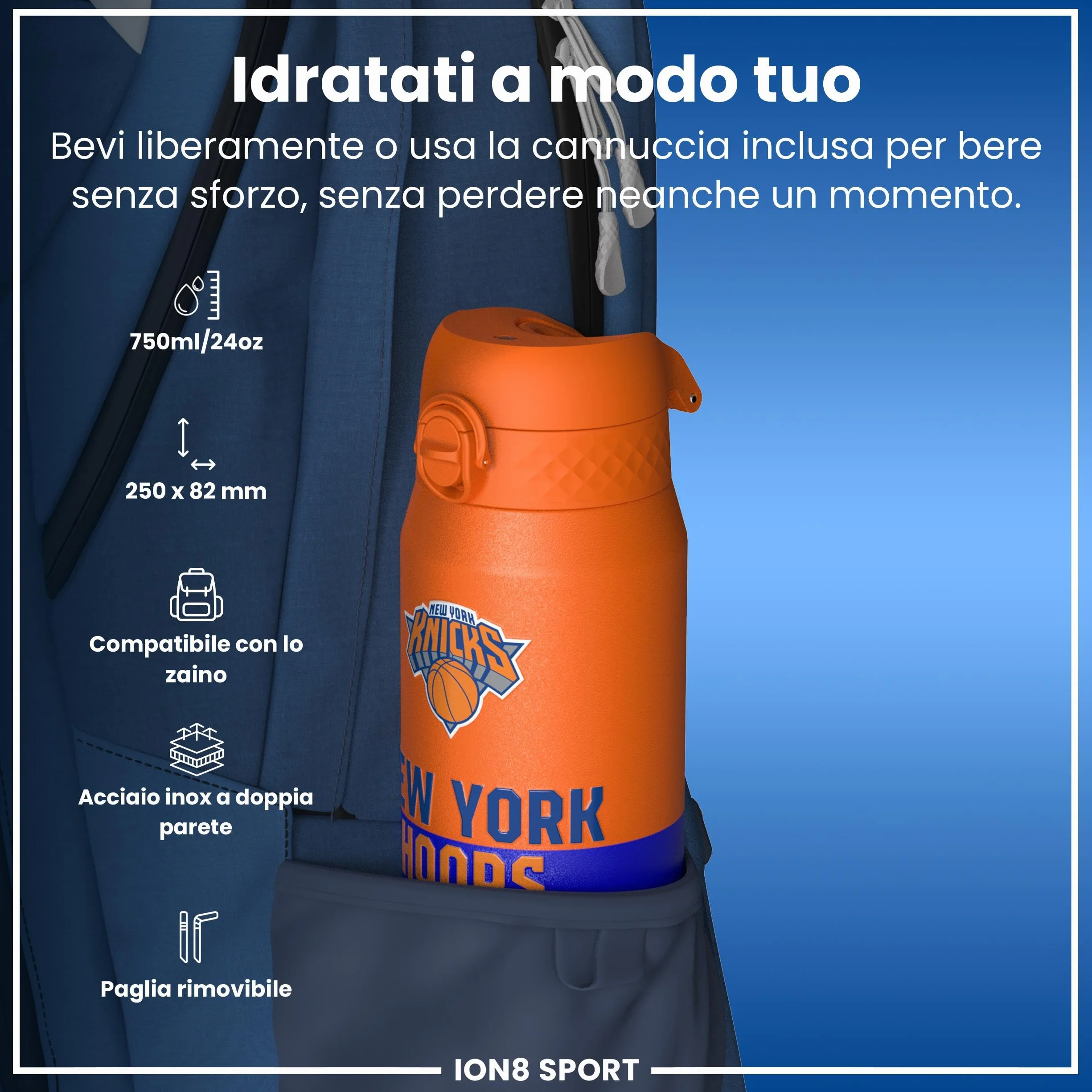 NBA Borraccia a Prova di Perdite Facile da Aprire