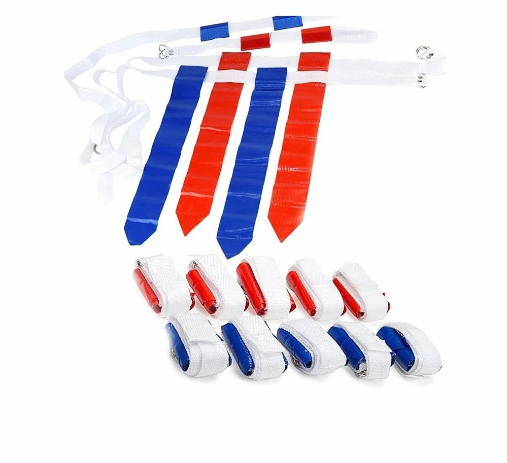 BARNETT Kit Bandiera Calcio, 6 Coni 10 Cinture 2 Bandiere, Blu