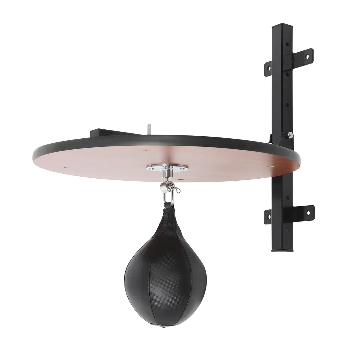 Speed Bag Piattaforma per allenamento di boxe con legno in acciaio e poliuretano, 30 cm, regolabile in altezza, silenziosa, montaggio a parete, casa, palestra, palestra, boxe, palla da boxe per adulti
