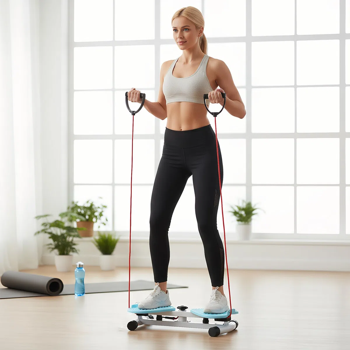Macchina per la torsione della vita, disco rotante antiscivolo, strumento per il fitness senza rumore, piattaforma per esercizi di torsione liscia per addominali, allenamento in palestra, attrezzatura