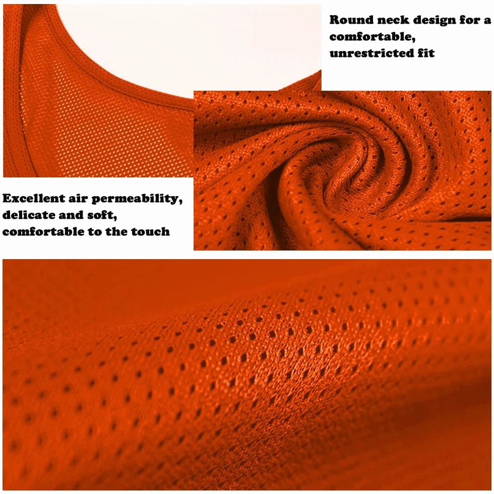 Pettorine per allenamento a squadre calcio basket, gilet traspirante, Taglie M-XL 115-180+