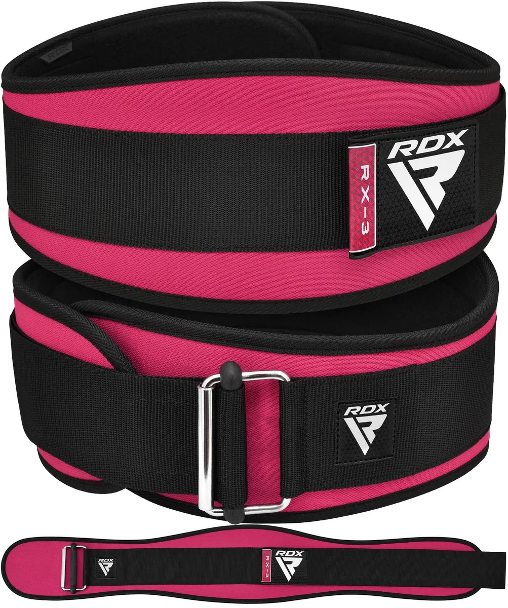 RDX Palestra Cintura Muscolazione Sollevamento Pesi per Donne 6.5" Curva Supporto lombare Imbottito, Allenamento Deadweight Auto Bloccaggio, Powerlifting Sollevamento Fitness Gym Esercizio