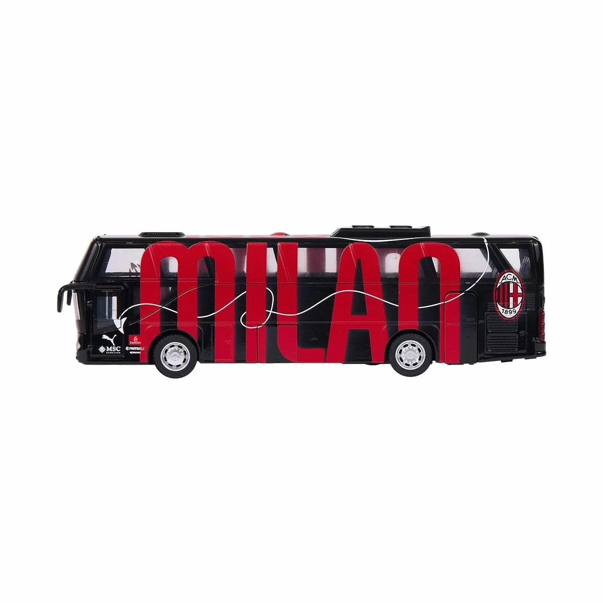 A.C. Milan Mini Bus Milan, Prodotto Ufficiale, Nero-Rosso