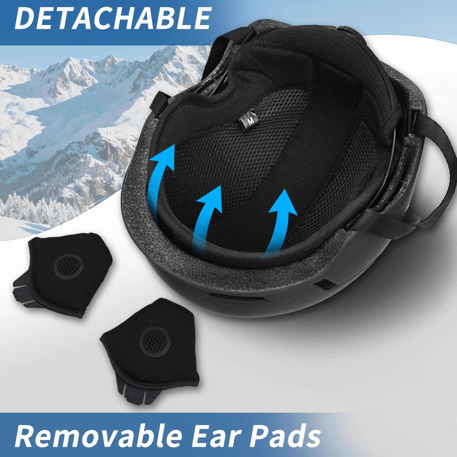 Casco da Sci con Occhiali da Sci Passamontagna Casco Sci per Uomo Donna con Cuscinetti Auricolari Rimovibili Ventilazione UV Ski Helmet per Ski
