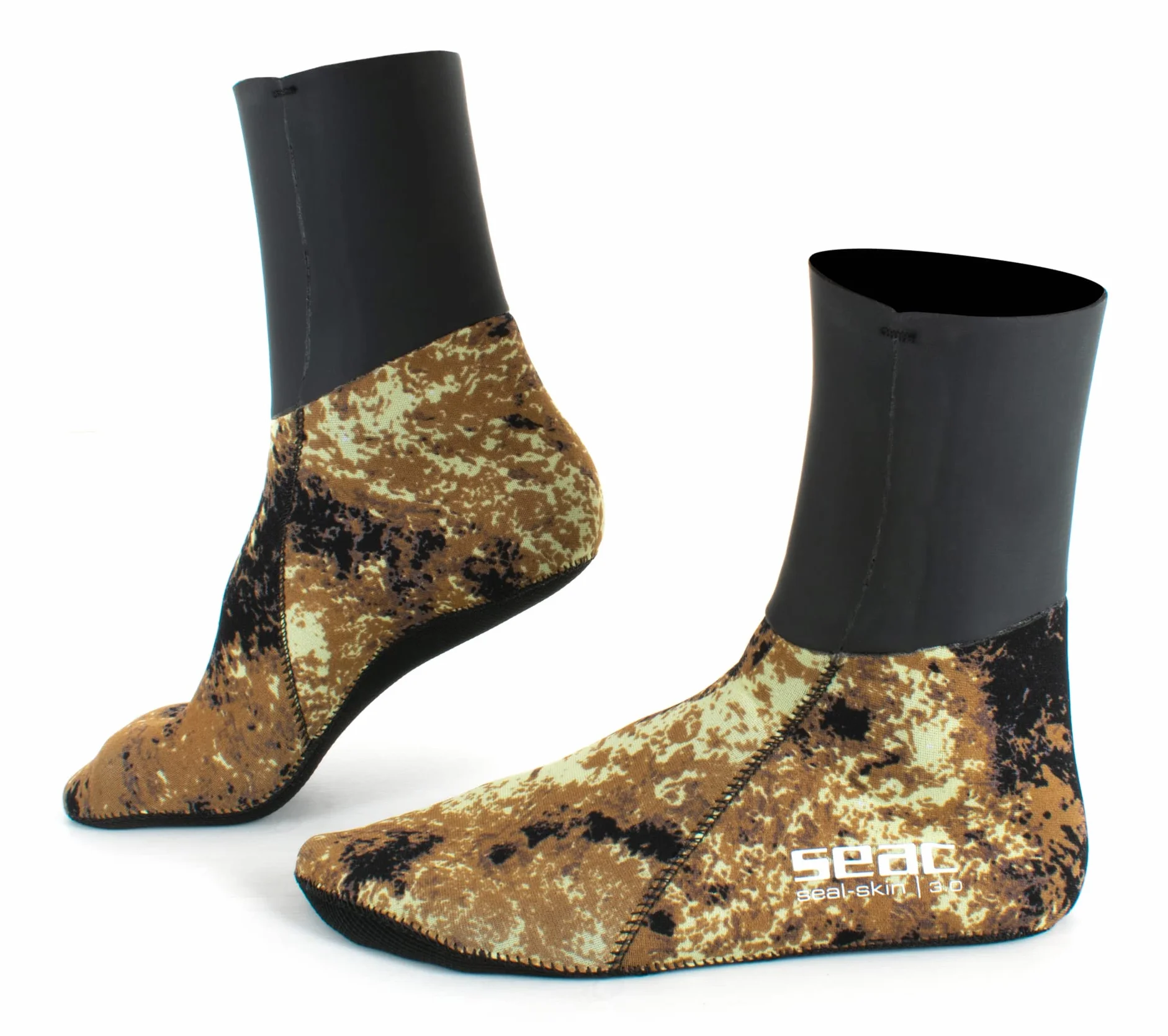 SEAC Seal Skin Calzini Termici per Apnea e Pesca Subacquea in Neoprene Mimetico di 3 mm Unisex - Adulto (Pacco da 1)