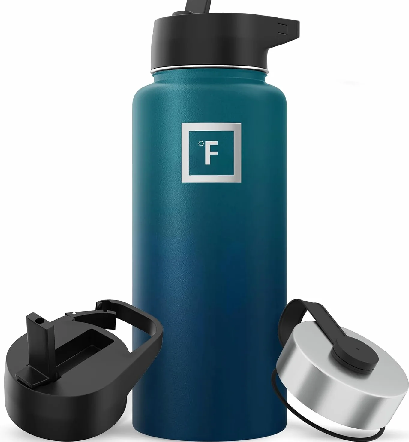 Iron Flask Borraccia sportiva 900 ml 3 coperchi acciaio inox isolato sottovuoto a doppia parete termica