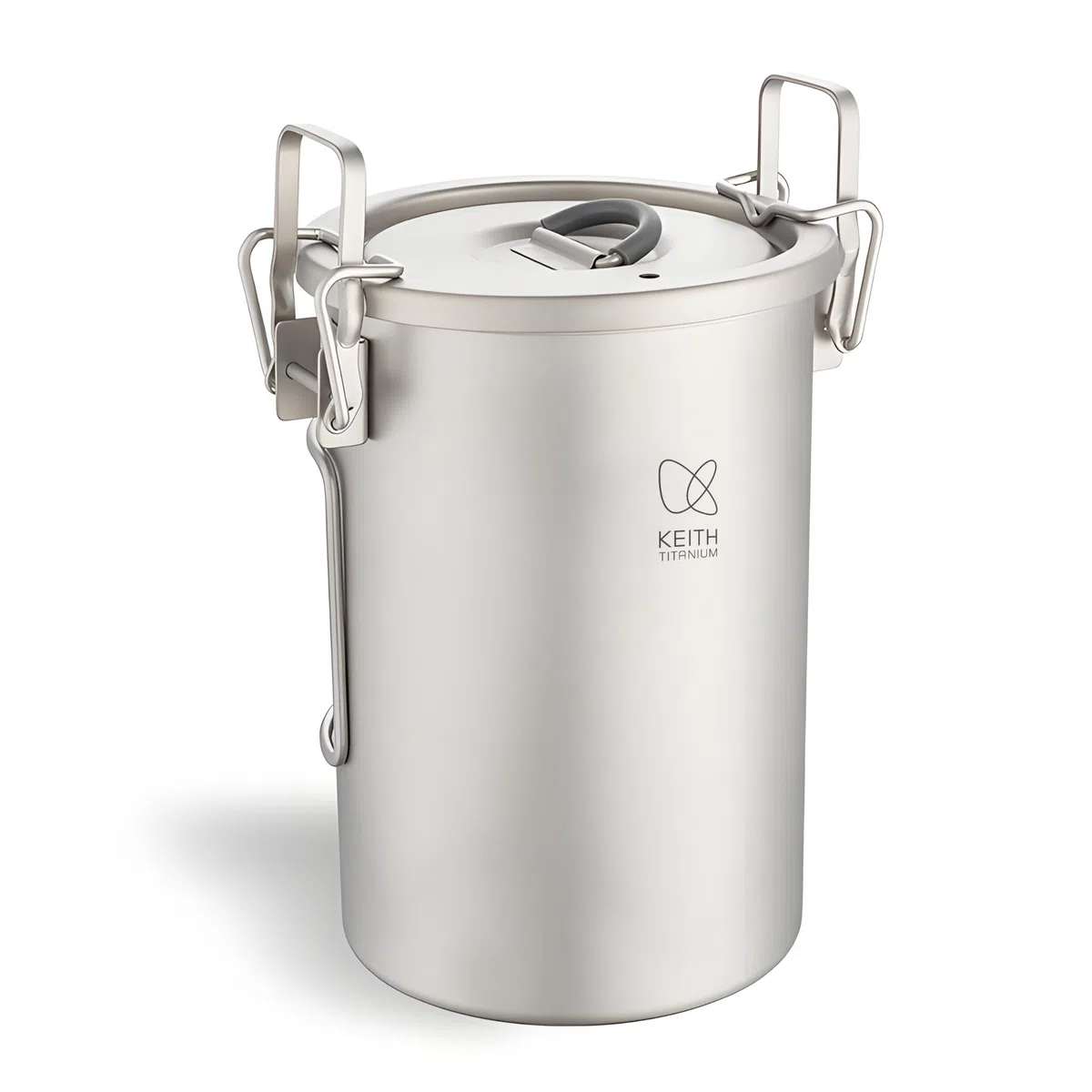 KEITH Titan Camping - Pentola in titanio Plato, per riso rapido, da viaggio, picnic, pentole, 30,4 fl oz (900 ml) con manico pieghevole (900 ml Ti6300)