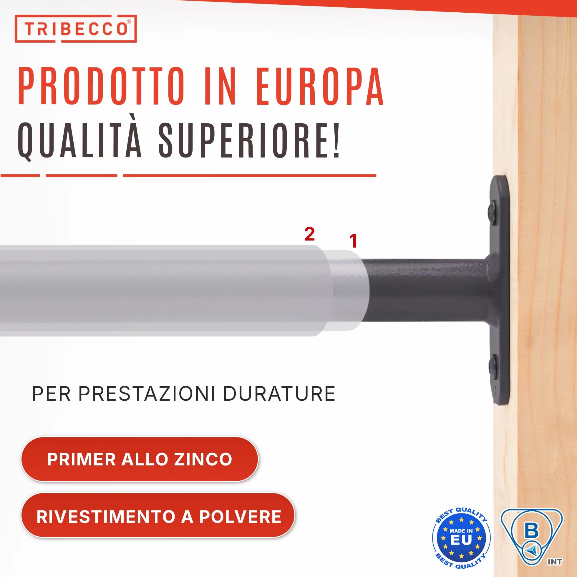 Asta da ginnastica in metallo 90 cm grigio per altalena arrampicata parchi giochi