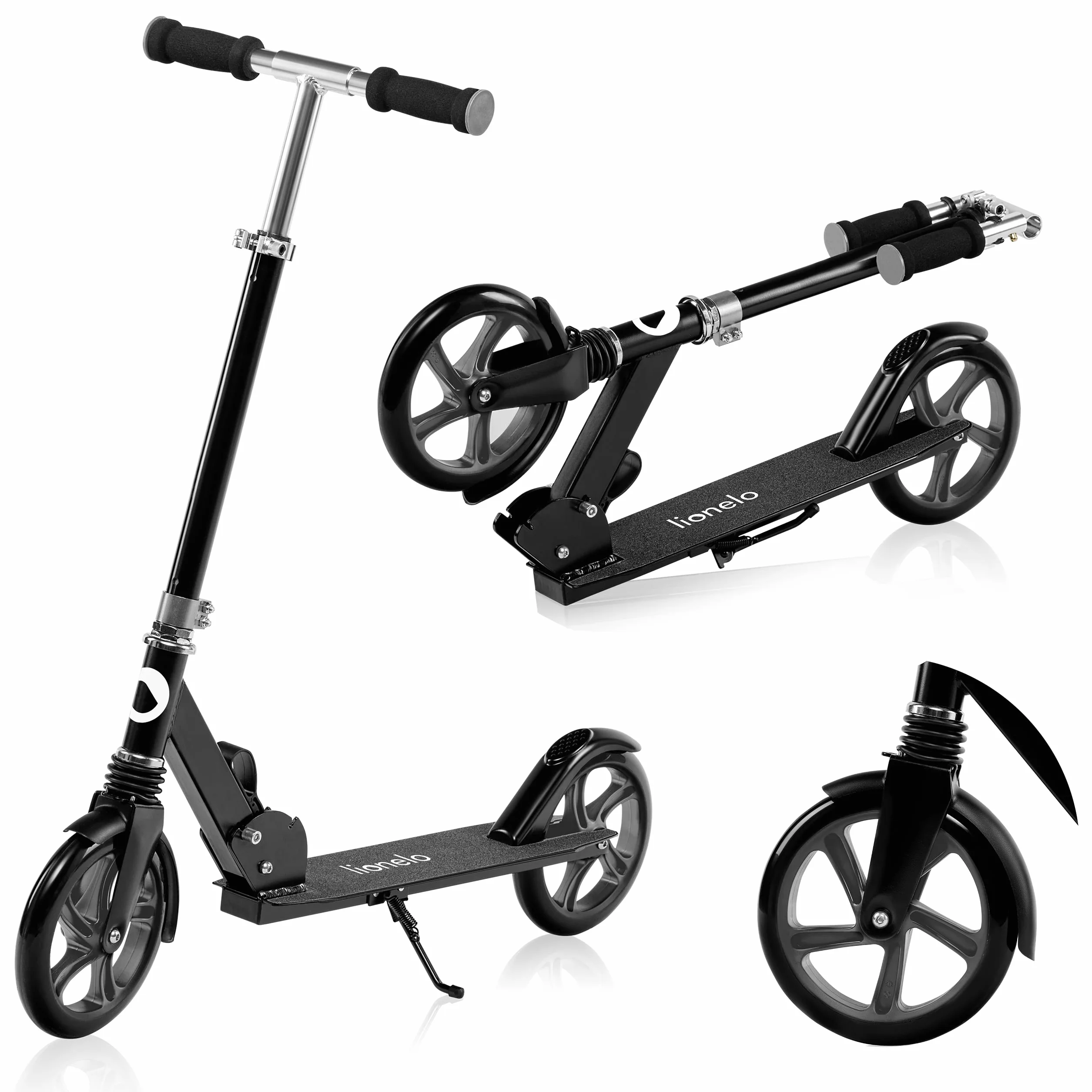 LIONELO LUCA Monopattino pieghevole per Bambini e adulti fino a Regiolable e leggero solo Costruzione solida Ruote Ammortizzatori ShockResist, Freno
