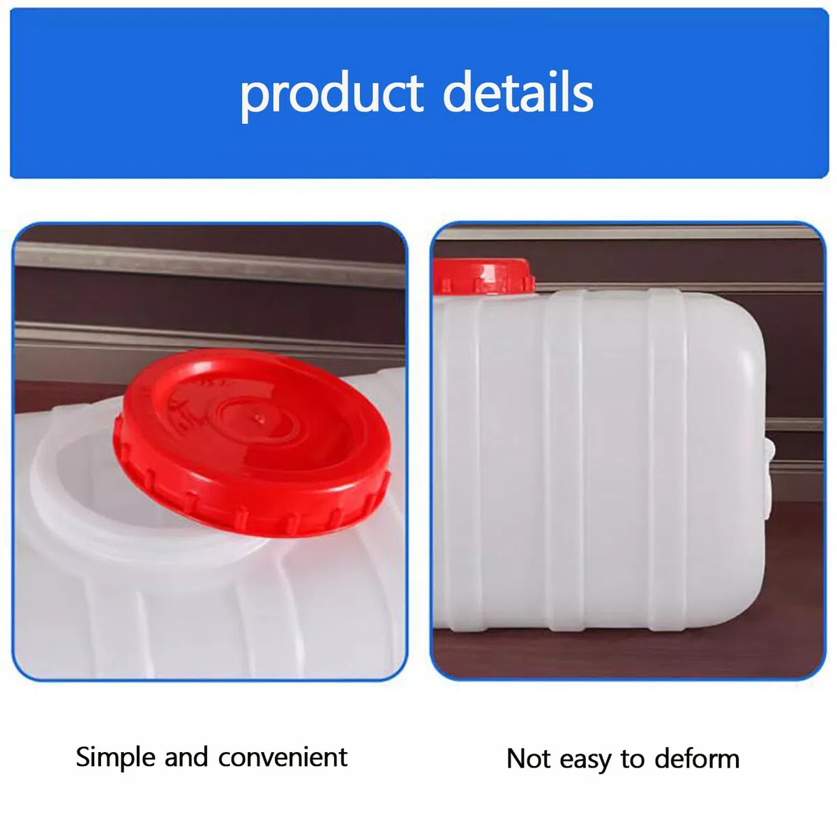 Tanica Acqua con Rubinetto Serbatoio d'Acqua da 100 galloni Grande Contenitore d'Acqua in plastica con Rubinetto per Viaggi, Escursioni, Camper, emergenze(Size:50L)