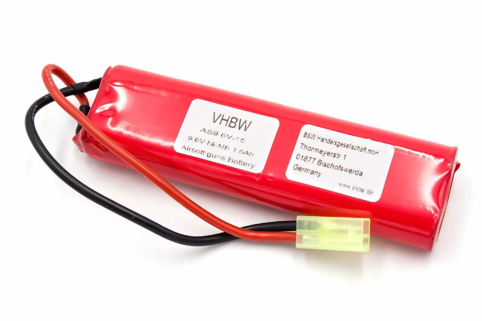 vhbw 1x bateria compatibile Airsoft Guns 1500mAh 9,6V NiMH G36 G3A4 G36C M4A1-RIS