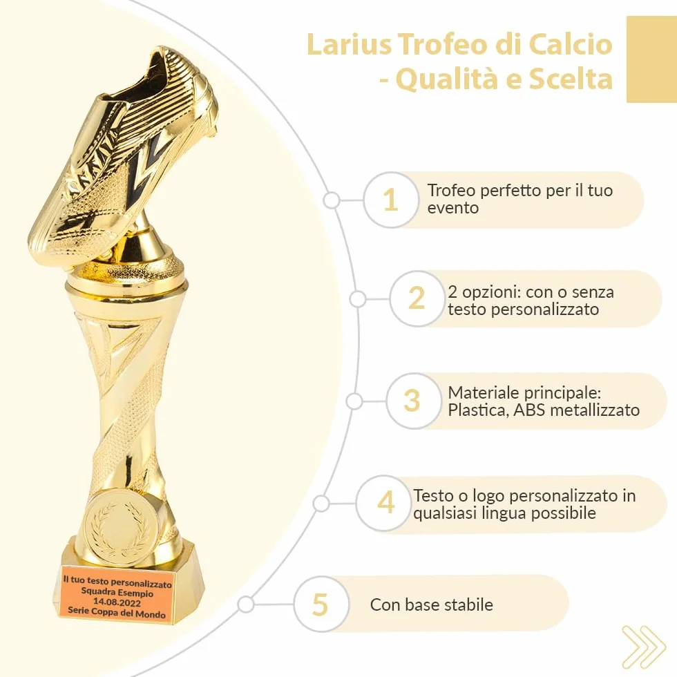 Larius Scarpa Dorata Coppa d'Onore Calcio Capocannoniere