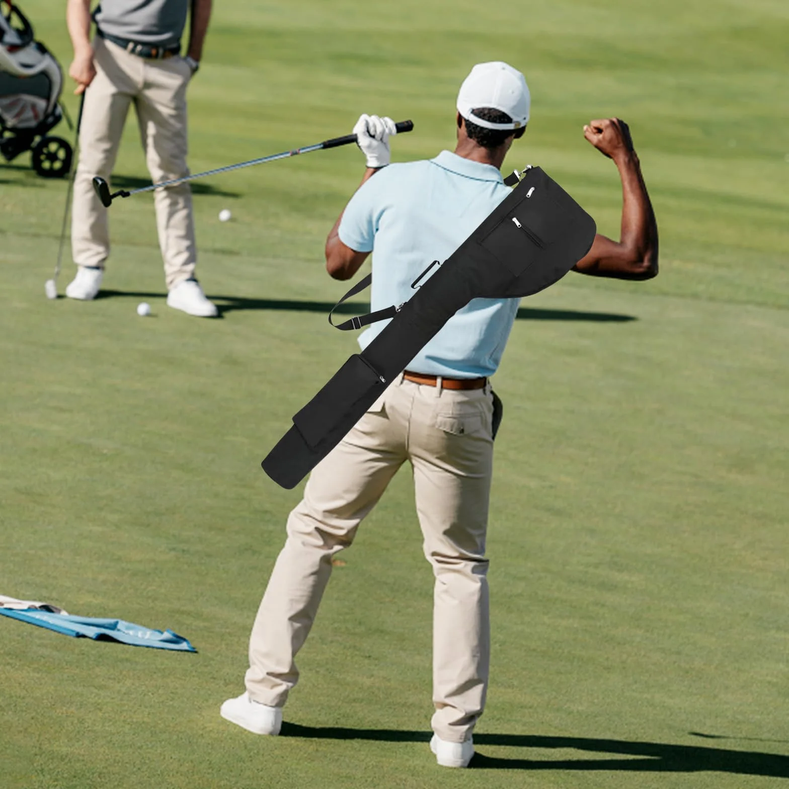 Borsa da viaggio per mazze da golf pieghevole, capacità 8-10 bastoncini