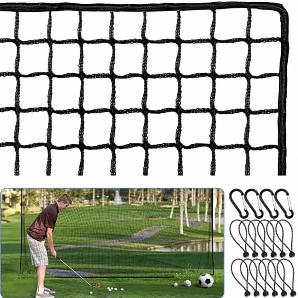 NEWFUN Rete da Golf, 3x3M, Rete di Sicurezza Regolabile del Cortile, Rete Portatile Della Mazza da Golf, Golf, Baseball, Rete di Formazione Dell'hockey, per uso dell'interno e del Giardino all'aperto