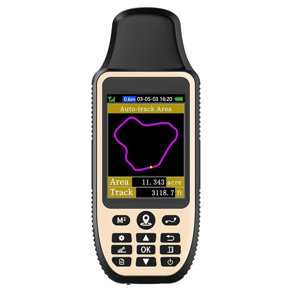 GPS Portatile per Misuratori di Terreno con 6 Satelliti per Rilevamenti, per Area del Terreno, Distanza, Pendenza, Attrezzatura per Misurazione di Terreni Agricoli.
