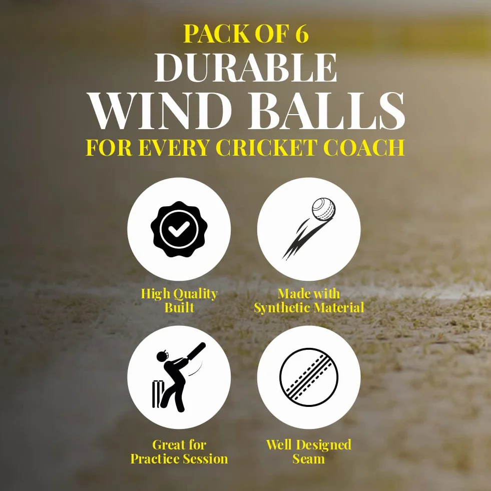 Palline da cricket a vento morbida per allenamento interno ed esterno