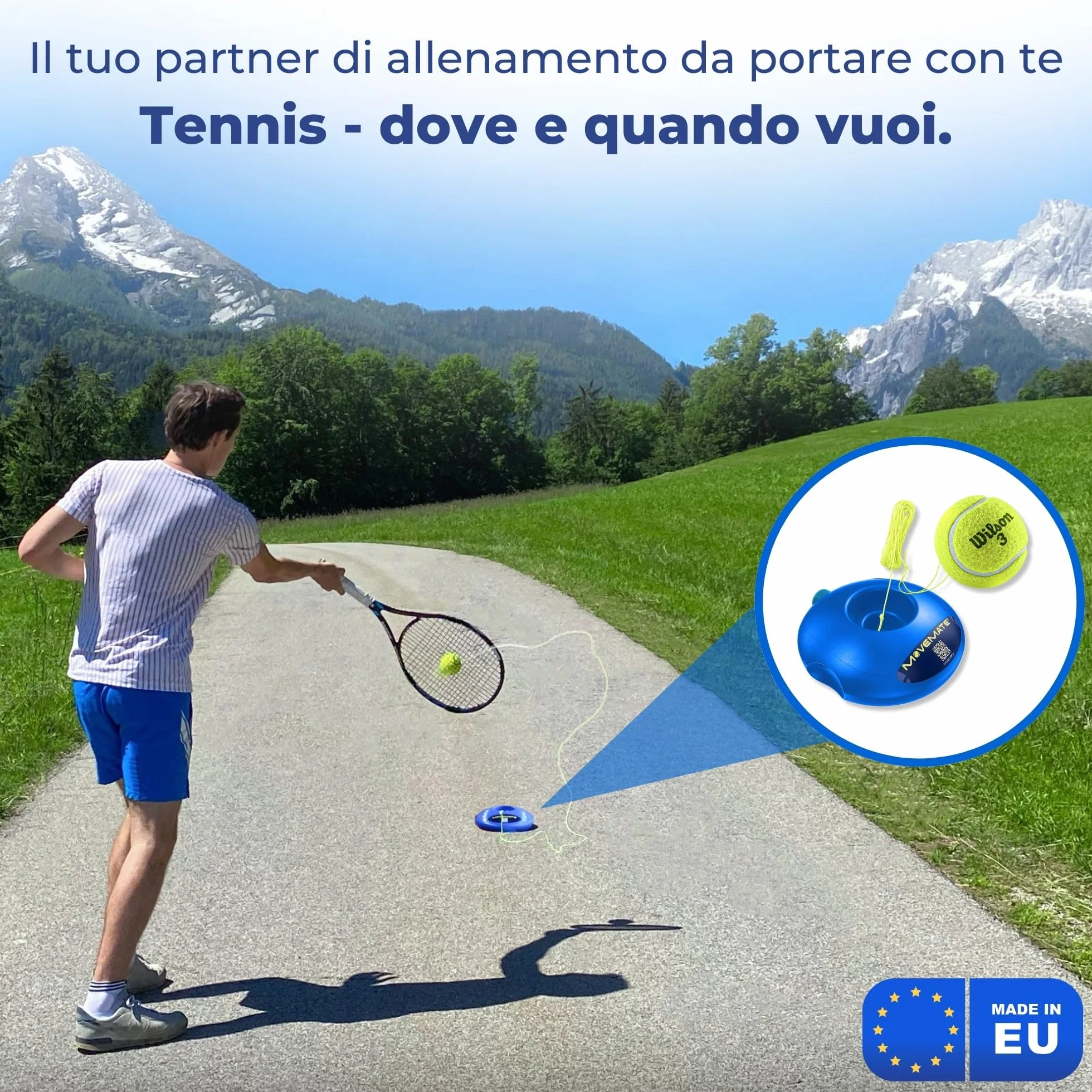 MOVEMATE Dispositivo di Allenamento Tennis/Padel con Pallina Wilson®