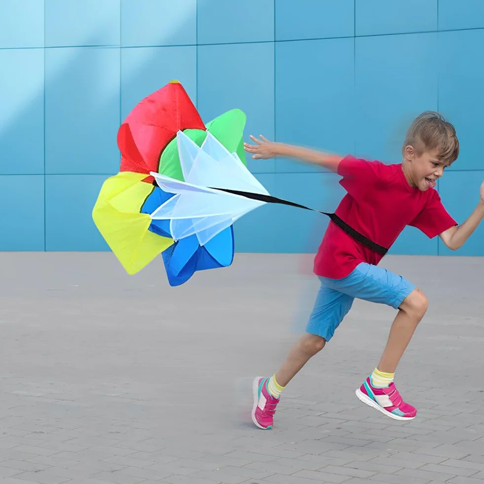 Paracadute da Corsa per Bambini con Cintura Regolabile per Allenamento di Velocità e Resistenza
