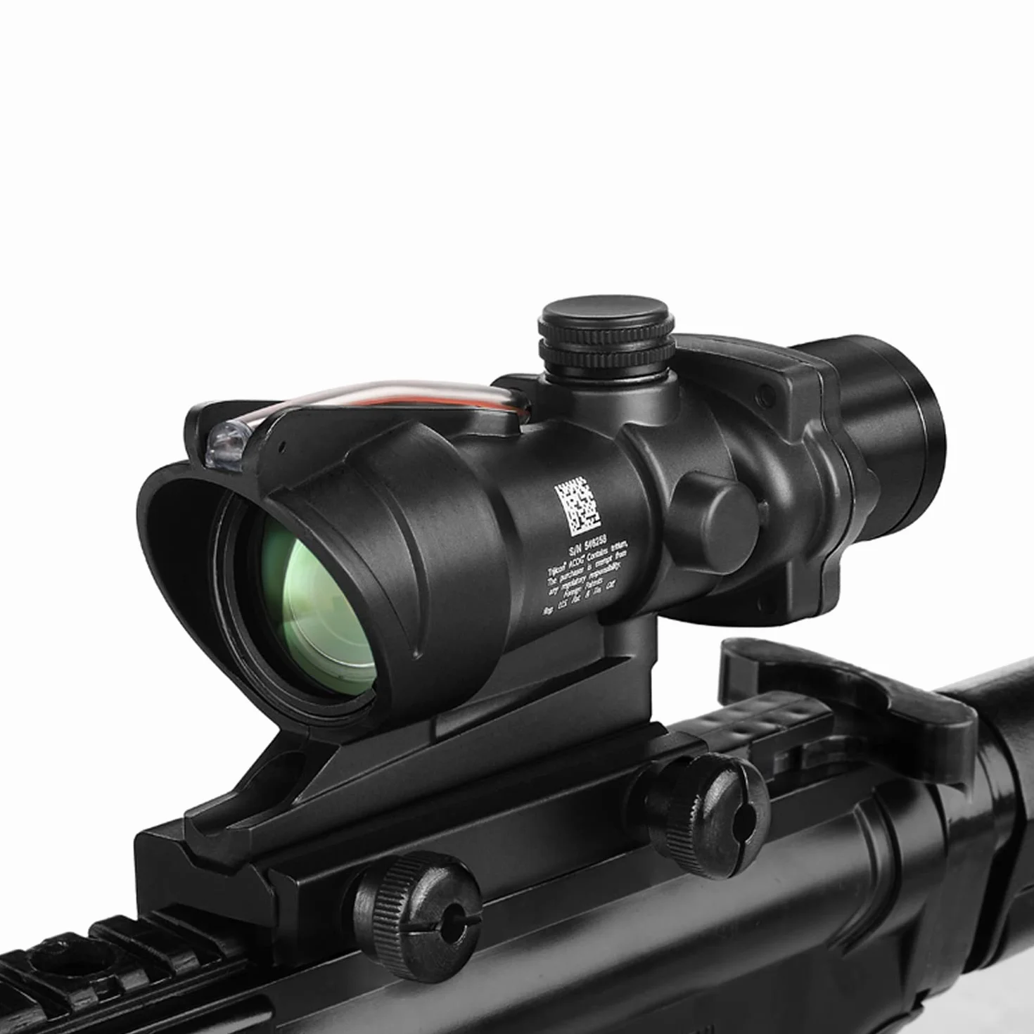 Paike Cannocchiale da puntamento 4x32mm ACOG Red DOT Sight con Reticolo Chevron Rosso